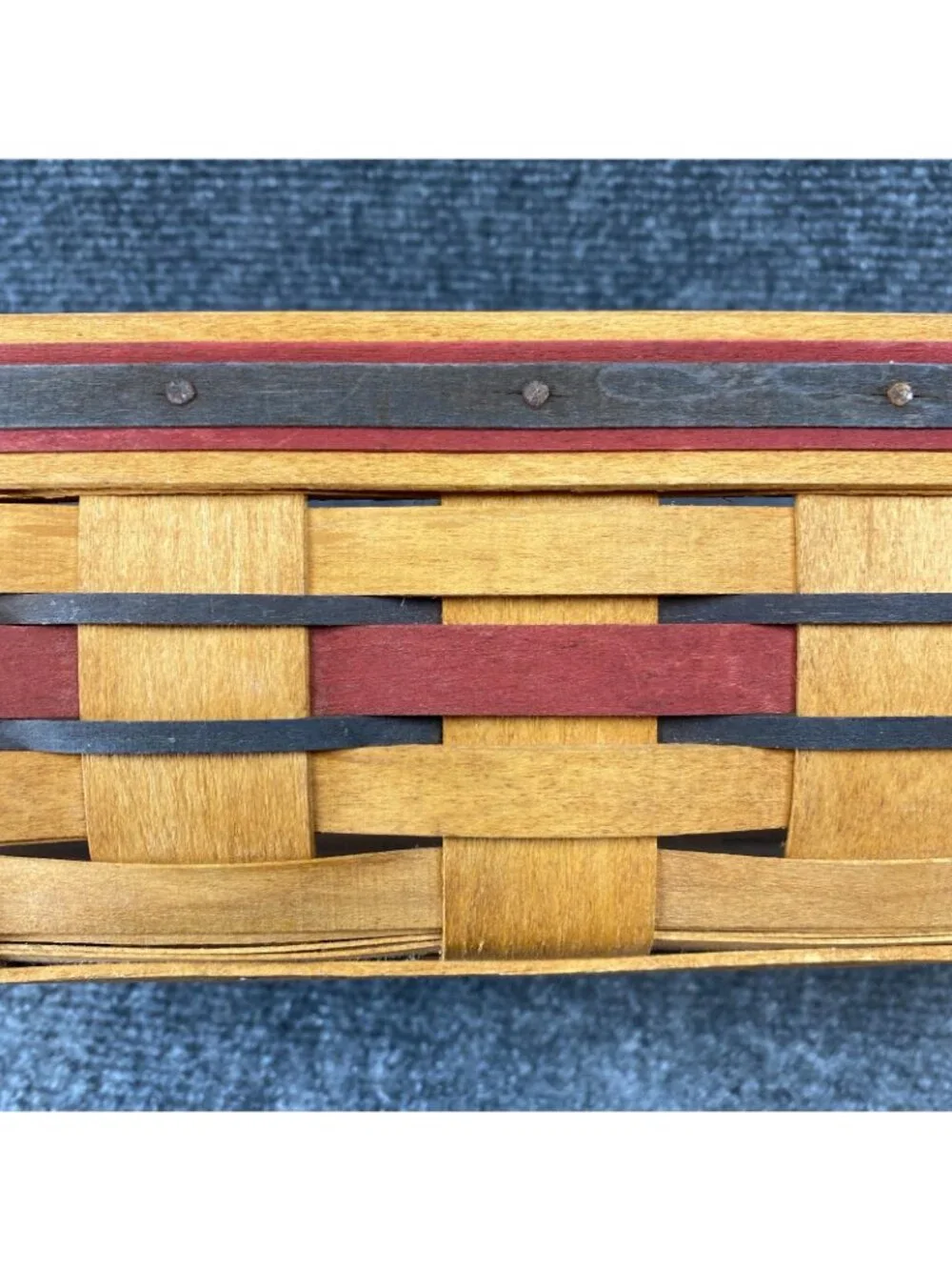 Longaberger 1993 Crisco American Baking Basket 14745 Leather Handles NOS Liner